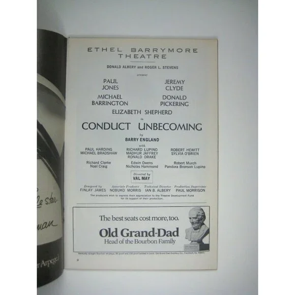 Conduct Unbecoming Playbill Barrymore Theatre 1970 Barrington Jones Clyde - Picture 3 of 8